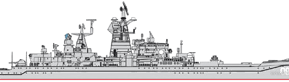 Корабль Россия - Pyotr Velikiy [Battlecruiser] - чертежи, габариты, рисунки